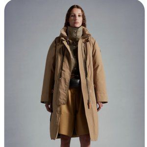 Stylish Moncler Coat - exclusive runway - Almond Beige Landis Long Down Jacket